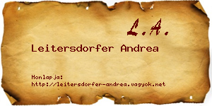 Leitersdorfer Andrea névjegykártya